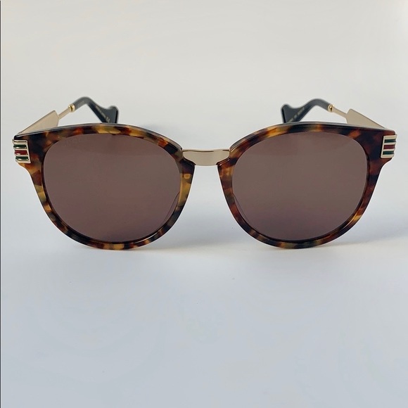 Gucci Sunglasses GG0586SA 004 Havana/Gold/Brown - Picture 4 of 8
